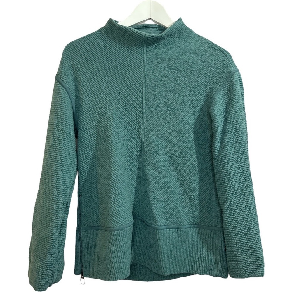 Lululemon On Repeat Mock Neck Pullover Sweater Green Smoke Size 4 - Picture 5 of 14